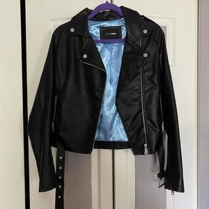 Black leather jacket